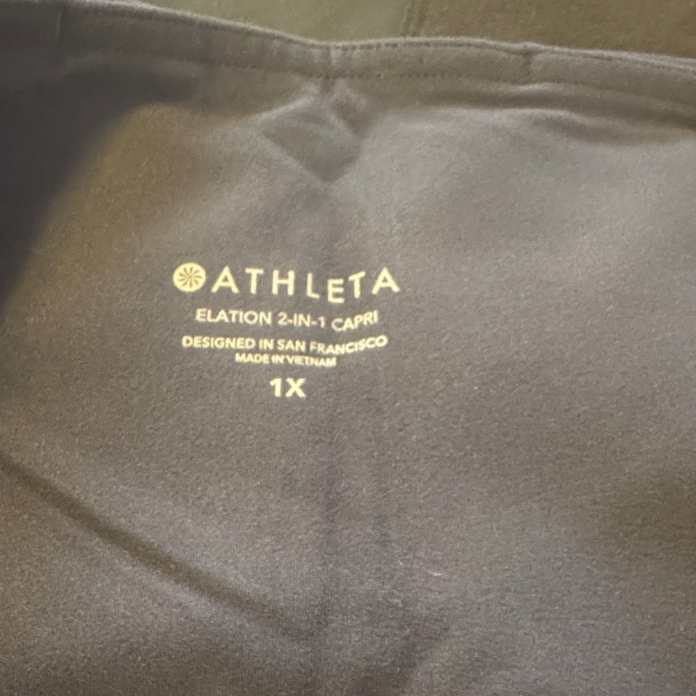 Athleta Elation 2-in-1 Capri in Black - Picture 2 of 4
